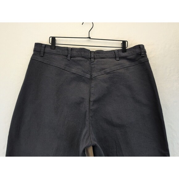 VTG Roper Black Jeans Womens 24X32 Made in USA 80s 90s Western Wide Leg - Picture 14 of 14